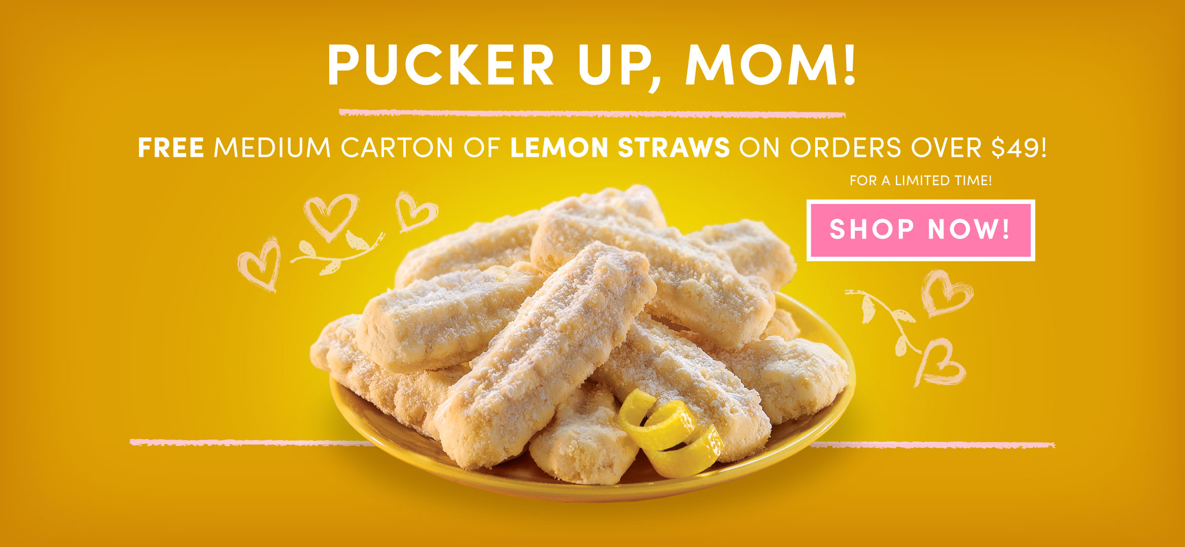 Free Medium Lemon Straws